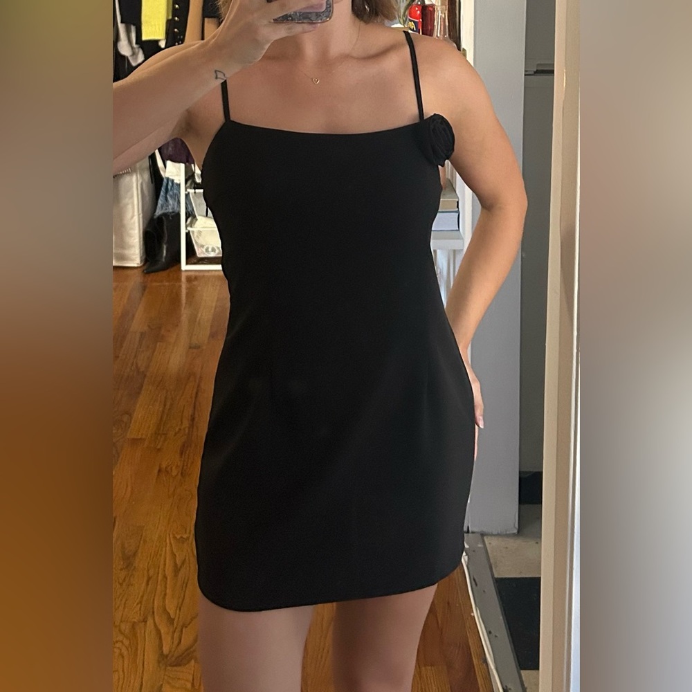 Black Motel Rosette Mini Dress